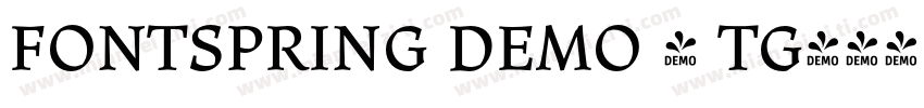 FONTSPRING DEMO - TG字体转换